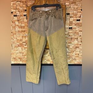 Vintage Wrangler Outdoor Brush Guard distressed cotton pant size 34x30 madeinUSA